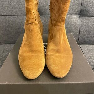 ba&sh Camel Suede Heeled Boots